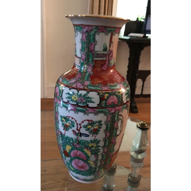 1970’s Famille Rose Canton Vase For Sale In Chicago - Image 6 of 9