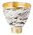 Roma Marble Cachepot with Gold Accents For Sale