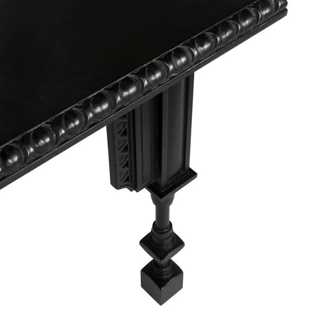 Noir Luxor Side Table, Hand Rubbed Black For Sale - Image 4 of 6