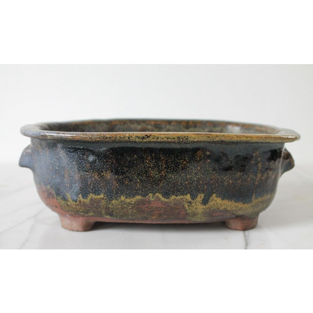 Mid 20th Century Vintage Studio Art Footed Pottery Planter For Sale - Image 5 of 9
