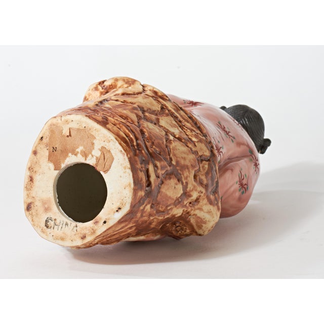 Vintage Porcelain Figurine of Chinese Woman With Basket of Produce For Sale - Image 14 of 15