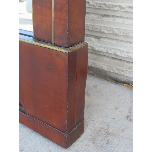 French Empire Long Narrow Mahogany Mirror For Sale - Image 4 of 8