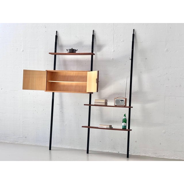 Telescopic Wall Shelf with Hanging Cabinet, 1960s For Sale - Image 6 of 17