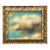 Contemporary Plein Air "Clouds and Sky" Oil Painting in Vintage Gold Frame For Sale