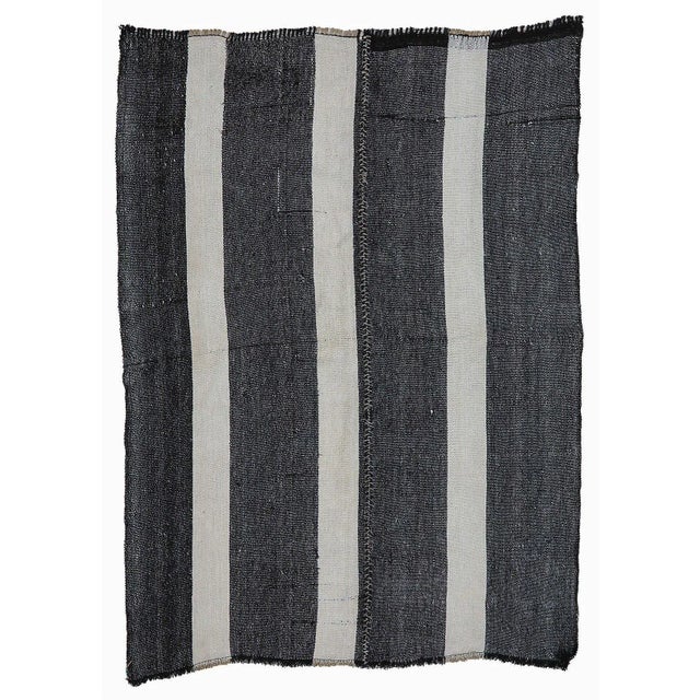 Textile Mid 20th Century Vintage Turkish Hemp Kilim Rug For Sale - Image 7 of 7