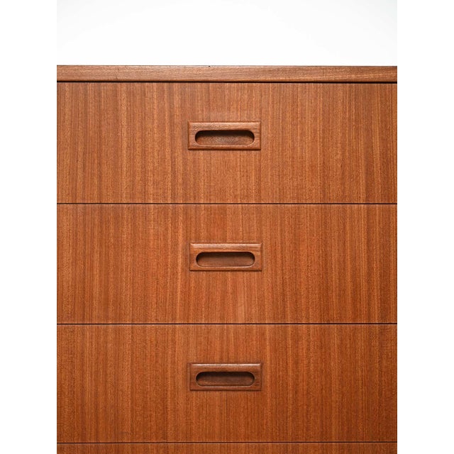 Scandinavian Rationalist Chest of Drawers in Mahogany, 1960s For Sale - Image 6 of 11