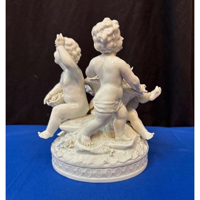 White 19th Century Porcelain Children at play For Sale - Image 8 of 12