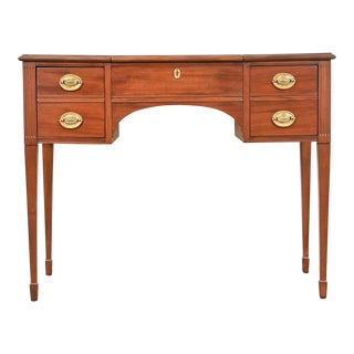 Kindel Furniture Federal Mahogany Vanity With Flip-Up Mirror, Newly Refinished For Sale