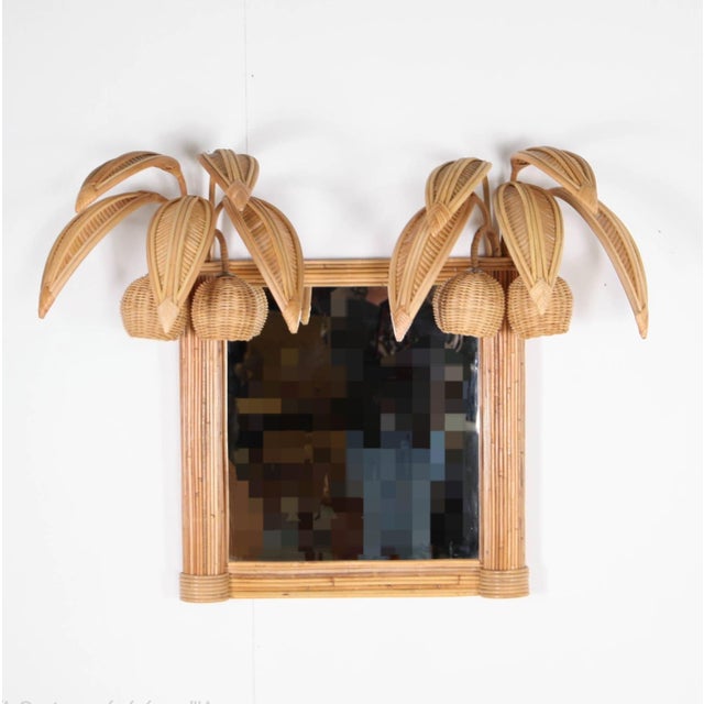Illuminated Rattan Mirror For Sale - Image 12 of 18