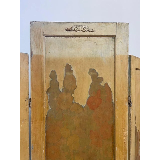 1970s Vintage Room Divider With Floral Motif For Sale - Image 4 of 9