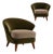 Pair of “Concha” Armchairs in Two-Tone Mohair by Joaquim Tenreiro, Brazil, 1960s For Sale