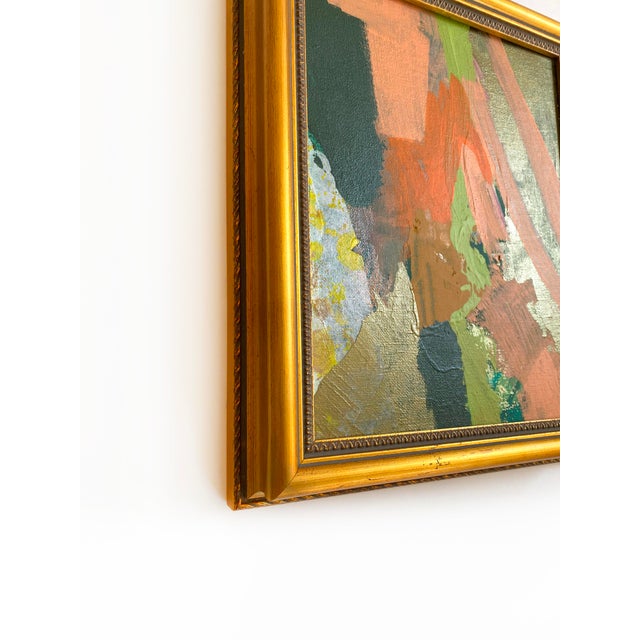 Abstract "Paved With Leaves" 2024 Framed Painting by Jessalin Beutler For Sale - Image 3 of 3