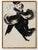 This vintage French fashion art print reproduction brings Art Deco glamour to a bedroom or dressing room. Bold black...