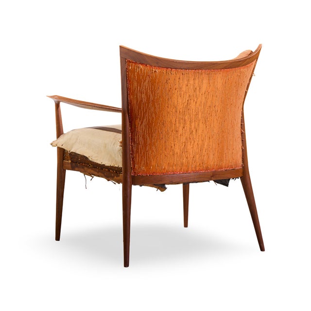 Mid 20th Century Paul McCobb for Directional Mid Century Walnut Lounge Chair For Sale - Image 5 of 9
