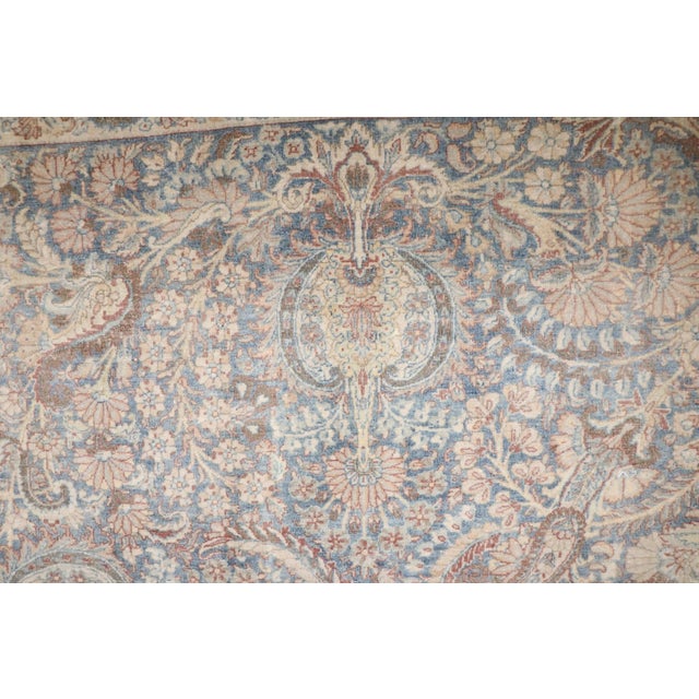 Floral Antique Washed Persian Kerman rug no. j5328 For Sale - Image 11 of 11