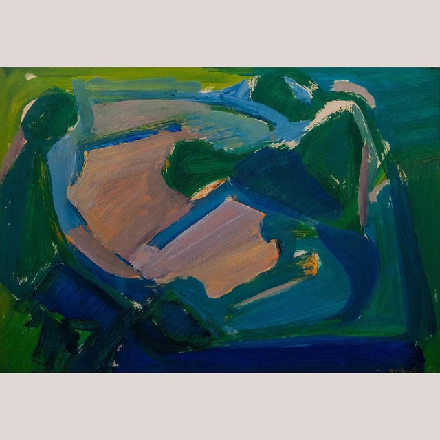 1980s José Barceló Albaladejo, Abstract Composition, Acrylic Painting For Sale - Image 5 of 9