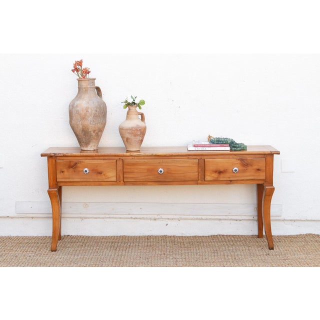 Antique French Fruitwood Provincial Console For Sale - Image 9 of 9