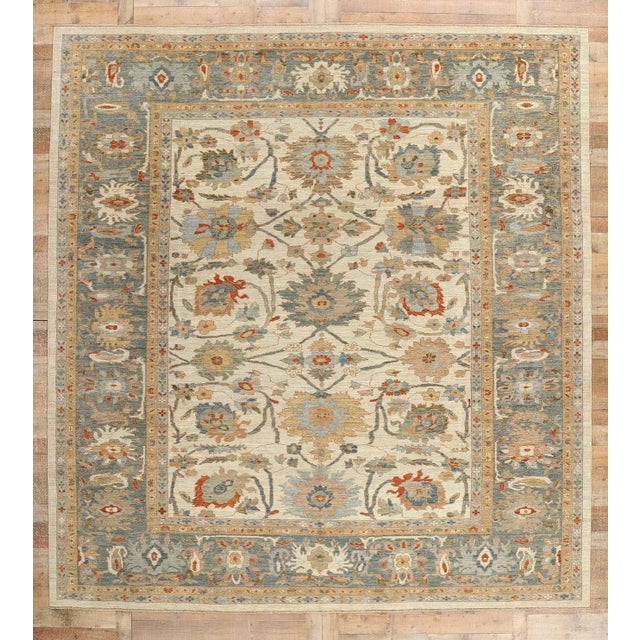 Persian Sultanabad Rug - 11'05 X 12'03 For Sale - Image 9 of 9