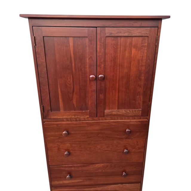 1990s Ethan Allen American Impressions High Chest Dresser Armoire Mission Arts Crafts For Sale In Philadelphia - Image 6 of 16