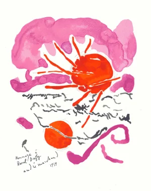 1965 Lithograph "Hommage À Dufy" by André Marchand