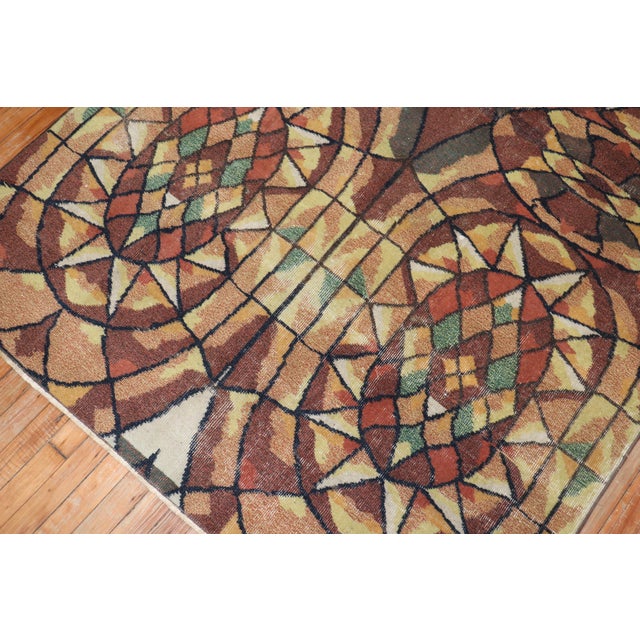 1960s Infamous Turkish Deco Zeki Muren Rug For Sale - Image 10 of 18