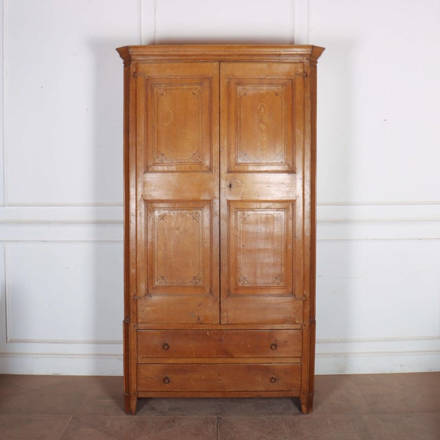 English Painted Linen Cabinet For Sale - Image 11 of 11