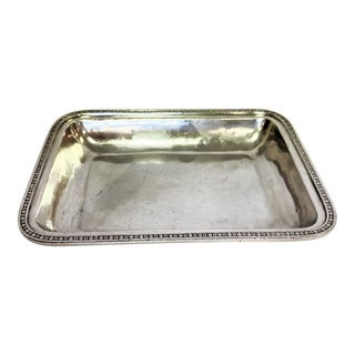 Vintage Silver Soldered Tray From the Roosevelt Hotel Nyc For Sale