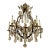 Vintage French Maison and Bagues Bronze and Rock Crystal Chandelier For Sale