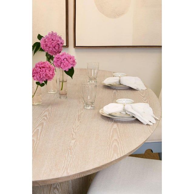 Jefferson Ceruse Oak Oval Dining Table For Sale In Memphis - Image 6 of 7