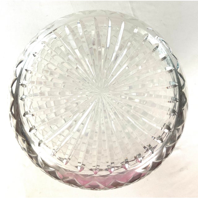 Glass Rogaska-Premier Slovenian-Luxury Handmade Lead Crystal Diamond Point .12 Inch Bouquet Vase For Sale - Image 7 of 11