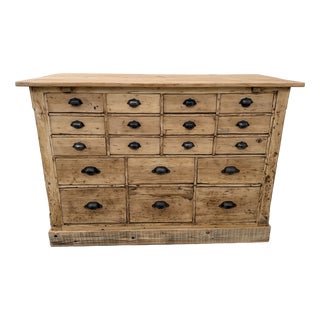 Antique Workshop Cabinet with 18 Drawers, 1890s For Sale
