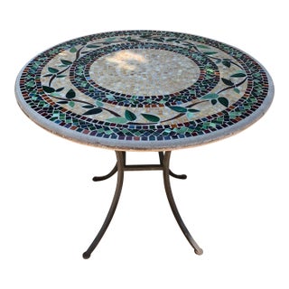 Mosaic Tiled Garden Table For Sale
