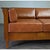 Crafters and Weavers Arts and Crafts / Craftsman Cubic Panel Side Sofa Russet Brown Leather (Rb2) For Sale - Image 4 of 5