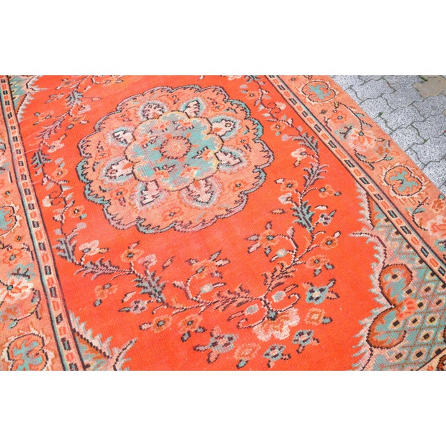 1960s Vintage Decor Rug For Sale - Image 4 of 11