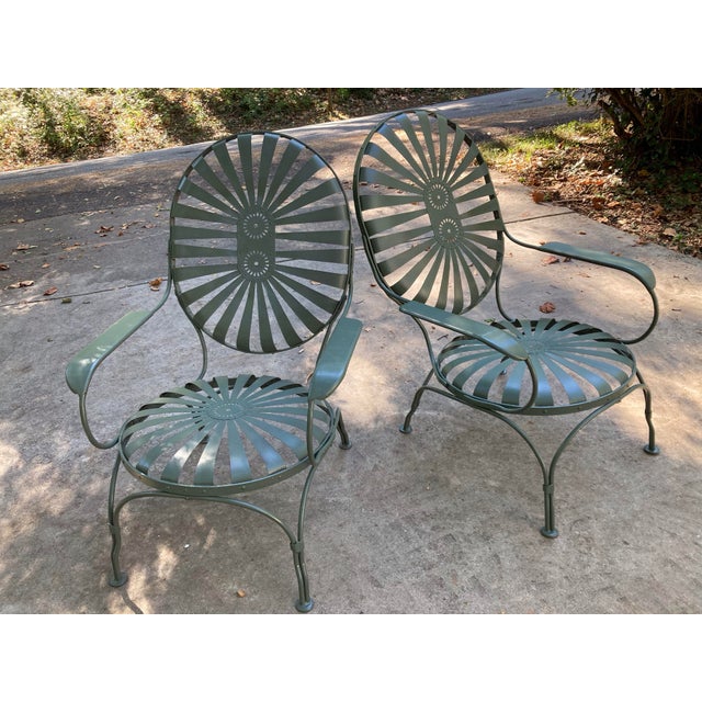 Coastal Attributed to Francois Carre Oversized Coastal Lounge Chairs, Circa 1940 - A Pair For Sale - Image 3 of 6