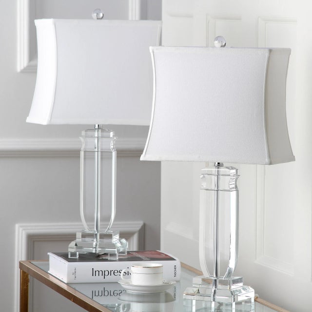 24 Inch H Crystal Table Lamp in Clear - a Pair For Sale In Philadelphia - Image 6 of 8