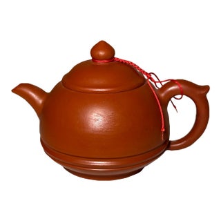 Vintage Signed Chinese Yixing Zisha Red Clay Miniature Teapot For Sale