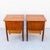 Restored 1950s Mount Airy Walnut & Brass Sculptural Mid Century Nightstands, Attributed, Pair For Sale - Image 10 of 12
