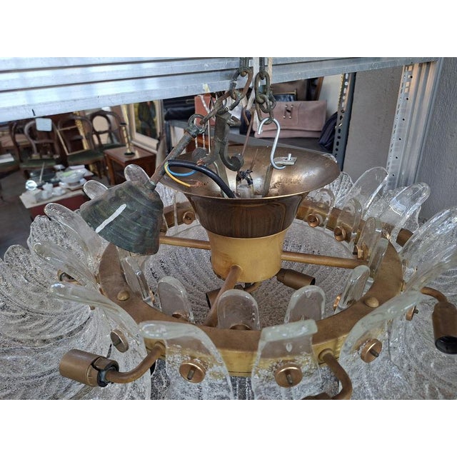Murano Glass Ceiling Light attributed to Barovier and Toso, 1950 For Sale - Image 17 of 18