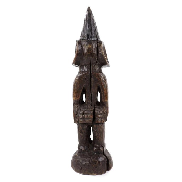 African Early 20th Century Yoruba Ibeji Female Miniature Figure 13 Inch Nigeria For Sale - Image 3 of 5