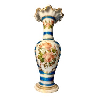 Soapy Opal Crystal Vase by Atelier of Jean-François Robert for Baccarat, 1835 For Sale