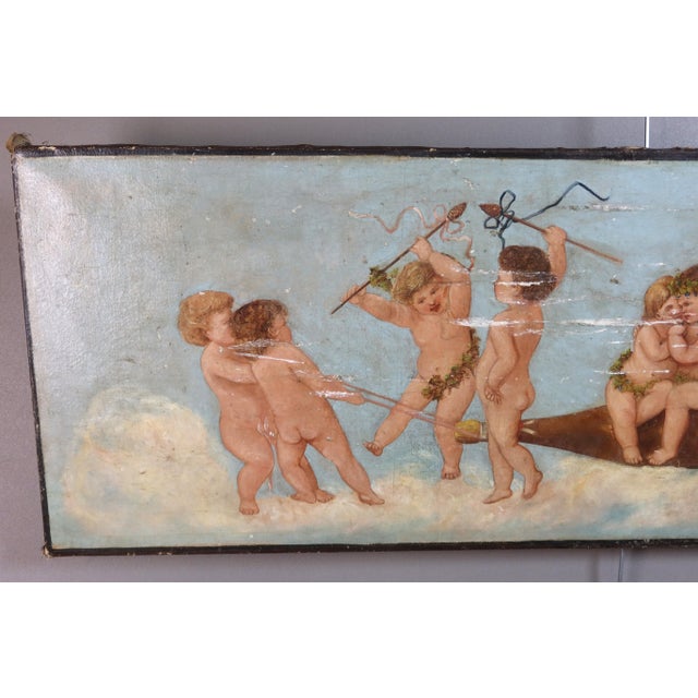 Cherubs, 1890s-1910s, Oil on Canvas For Sale - Image 4 of 14
