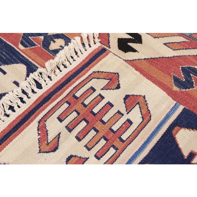 Late 20th Century Vintage Persian Bijar Kilim Rug - 05'06 X 07'10 For Sale - Image 5 of 8