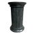 Vintage Maitland Smith Style Black Tessellated Stone Pedestal Ionic Column Drinks Table For Sale