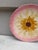 French Country French Majolica Pink Daisy Plate Orchies, Circa 1890 For Sale - Image 3 of 4
