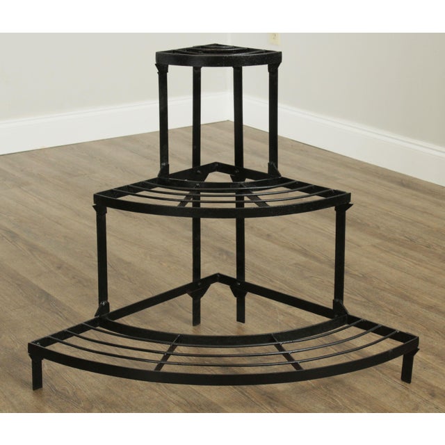 Vintage Wrought Iron Corner 3 Tier Plant Stands - a Pair | Chairish