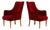 Small Armchairs with High Backrests in the style of Gio Ponti, Italy, 1950, Set of 2 For Sale
