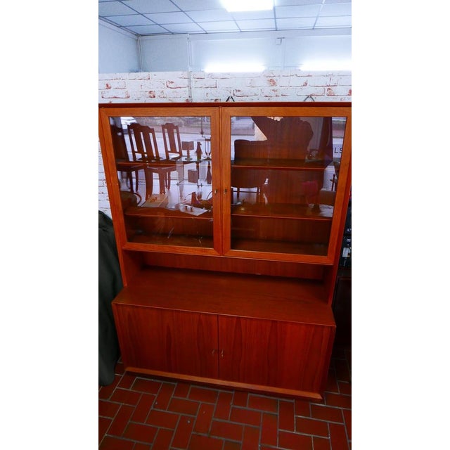Danish Teak Sideboard with Showcase by Christian Linneberg for Odder, Denmark For Sale - Image 14 of 17