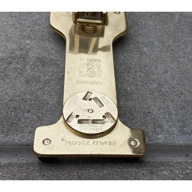 1960s El Casco Model No. 15 Stapler 23k Gold Plated Hand Polished For Sale - Image 12 of 15