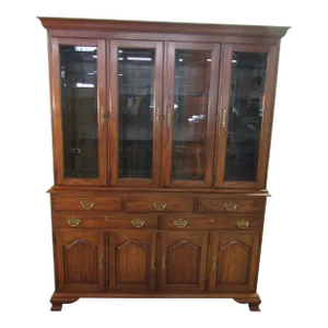 Henkel Harris Solid Walnut China Cabinet